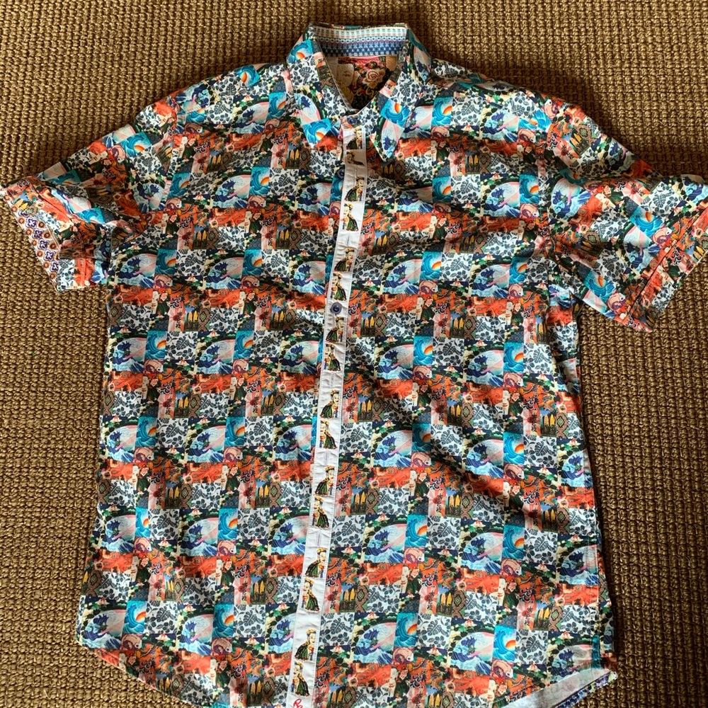 Robert Graham short sleeve collared shirt